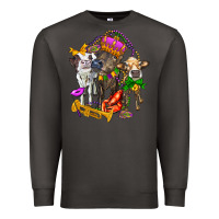 Smoke little cows and mardi gras party olivia Premium Sweatshirt - OliviaCreatesArt