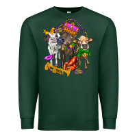 Sports Green little cows and mardi gras party olivia Premium Sweatshirt - OliviaCreatesArt