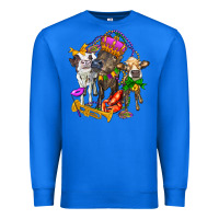 True Royal little cows and mardi gras party olivia Premium Sweatshirt - OliviaCreatesArt
