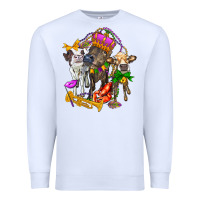 White little cows and mardi gras party olivia Premium Sweatshirt - OliviaCreatesArt