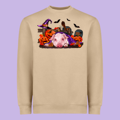 Halloween Baby Pig Heavyweight Sweatshirt Designed By Ranaportraitstore