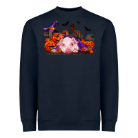 Navy Halloween Baby Pig Heavyweight Sweatshirt - RanaPortraitStore