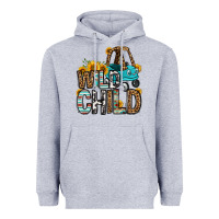 Heather Grey wild child kids car Heavyweight Hoodie - OliviaCreatesArt