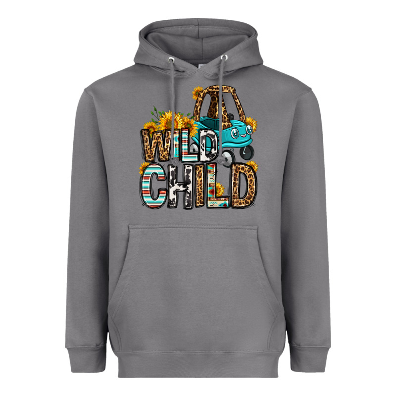 Wild Child Kids Car Heavyweight Hoodie by OliviaCreatesArt | Teevron