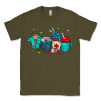 Army Green nurse drink coffee Classic Tee - CowhideDigitalArt