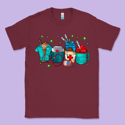 Nurse Drink Coffee Classic Tee Designed By Cowhidedigitalart
