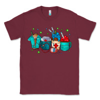 Burgundy nurse drink coffee Classic Tee - CowhideDigitalArt
