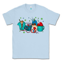 Dusty Blue nurse drink coffee Classic Tee - CowhideDigitalArt