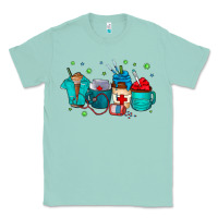 Seafoam nurse drink coffee Classic Tee - CowhideDigitalArt
