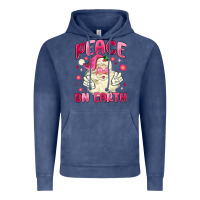 Vintage Denim peace on earth Vintage Hoodie - MaliasSmallBusiness