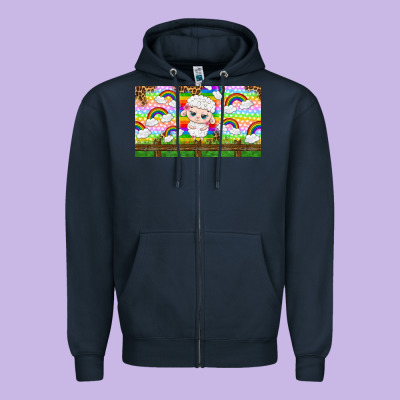 Cute Sheep Zipper Hoodie Designed By Tumblerdesignbyshophia