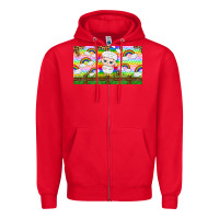 Red cute sheep Zipper Hoodie - TumblerDesignByShophia