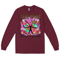 Burgundy free spirit dream on dreamer Long Sleeve Tee - Artiststas