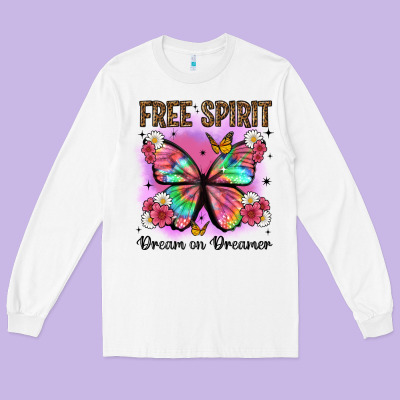Free Spirit Dream On Dreamer Long Sleeve Tee Designed By Artiststas