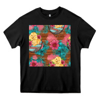 Black hatched egg easter chicks seamless pattern Heavy Core Tee - Artiststas