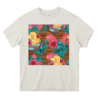 Cream hatched egg easter chicks seamless pattern Heavy Core Tee - Artiststas