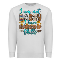 Dove Grey i am not bossy i have leadership skills Premium Sweatshirt - OliviaCreatesArt