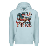 Blue Mist Wild and free 4th of july Premium Hoodie - CowGirlArtShop