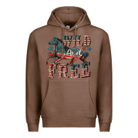 Chestnut Wild and free 4th of july Premium Hoodie - CowGirlArtShop