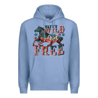 Colony Blue Wild and free 4th of july Premium Hoodie - CowGirlArtShop