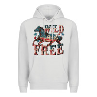 Dove Grey Wild and free 4th of july Premium Hoodie - CowGirlArtShop