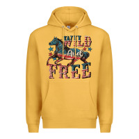 Mustard Wild and free 4th of july Premium Hoodie - CowGirlArtShop