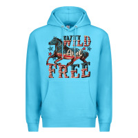 Ocean Blue Wild and free 4th of july Premium Hoodie - CowGirlArtShop