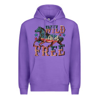 Purple Wild and free 4th of july Premium Hoodie - CowGirlArtShop