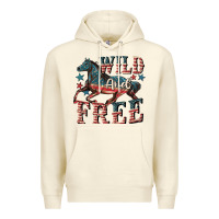 Sandshell Wild and free 4th of july Premium Hoodie - CowGirlArtShop
