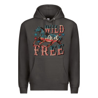 Smoke Wild and free 4th of july Premium Hoodie - CowGirlArtShop