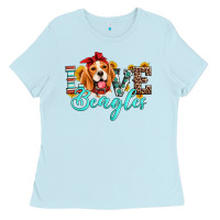 Baby Blue love beagles Ladies Tee - Artiststas
