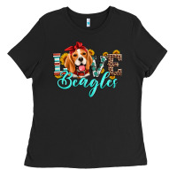 Black love beagles Ladies Tee - Artiststas