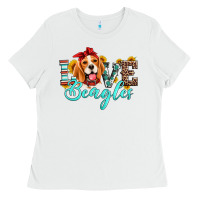 White love beagles Ladies Tee - Artiststas