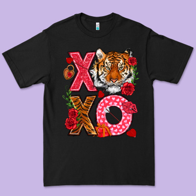 Xoxo With Tiger Premium Tee Designed By Nancycooperartshop