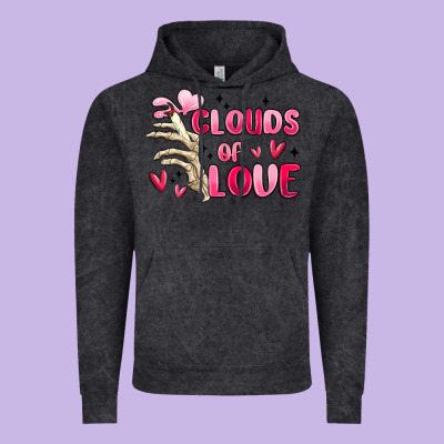 Clouds Of Love Vintage Hoodie Designed By Maliassmallbusiness