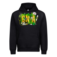 Black St. Patricks Day Cna Urban Hoodie - CowhideDigitalArt