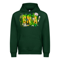 Forest Green St. Patricks Day Cna Urban Hoodie - CowhideDigitalArt