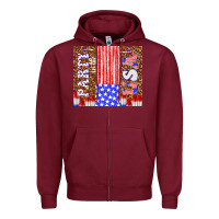 Burgundy party in the usa Zipper Hoodie - TumblerDesignByShophia