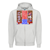 Dove Grey party in the usa Zipper Hoodie - TumblerDesignByShophia