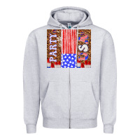 Heather Grey party in the usa Zipper Hoodie - TumblerDesignByShophia