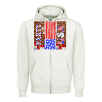Oatmeal Heather party in the usa Zipper Hoodie - TumblerDesignByShophia