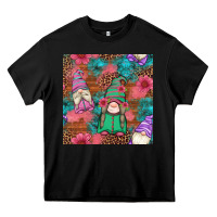 Black floral easter gnomes seamless pattern Heavy Core Tee - Artiststas