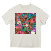Cream floral easter gnomes seamless pattern Heavy Core Tee - Artiststas