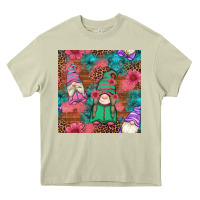 Mossy floral easter gnomes seamless pattern Heavy Core Tee - Artiststas