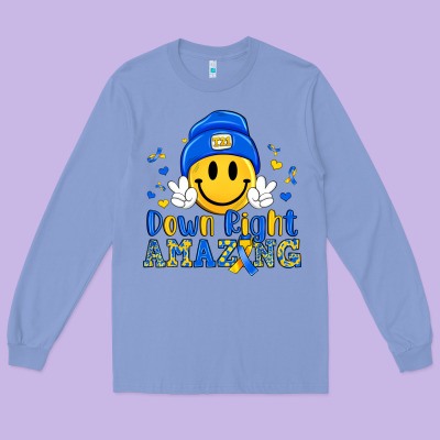 Down Right Amazing Long Sleeve Tee Designed By Artiststas