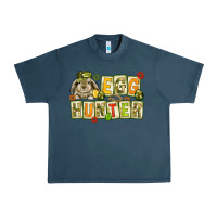 Midnight Navy Egg hunter with camouflage plate letters Urban Heavy Tee - NancyCooperArtShop