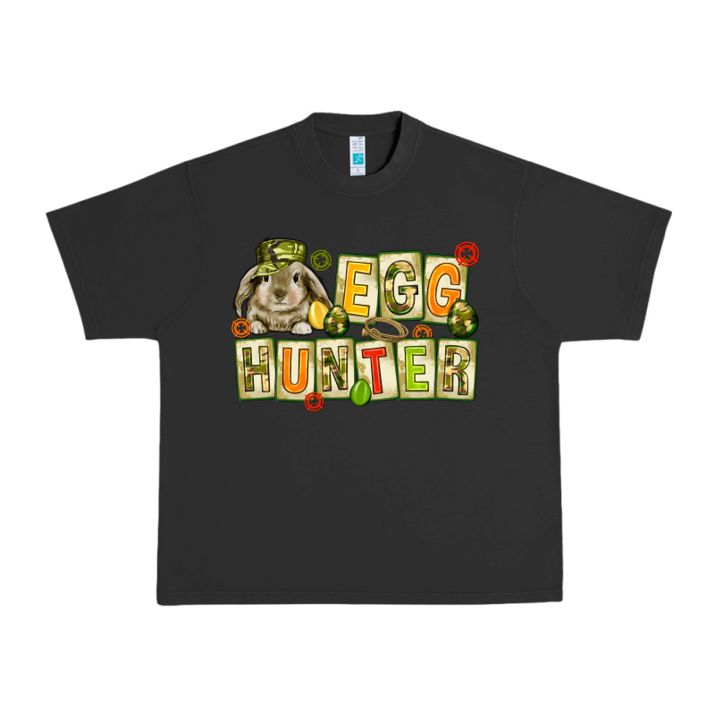 Egg Hunter With Camouflage Plate Letters Urban Heavy Tee by NancyCooperArtShop | Teevron