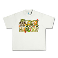 Pistachio Egg hunter with camouflage plate letters Urban Heavy Tee - NancyCooperArtShop