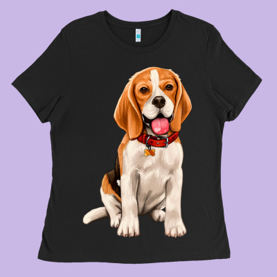 Beagle Ladies Tee Designed By Artiststas