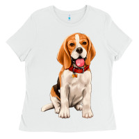 White beagle Ladies Tee - Artiststas